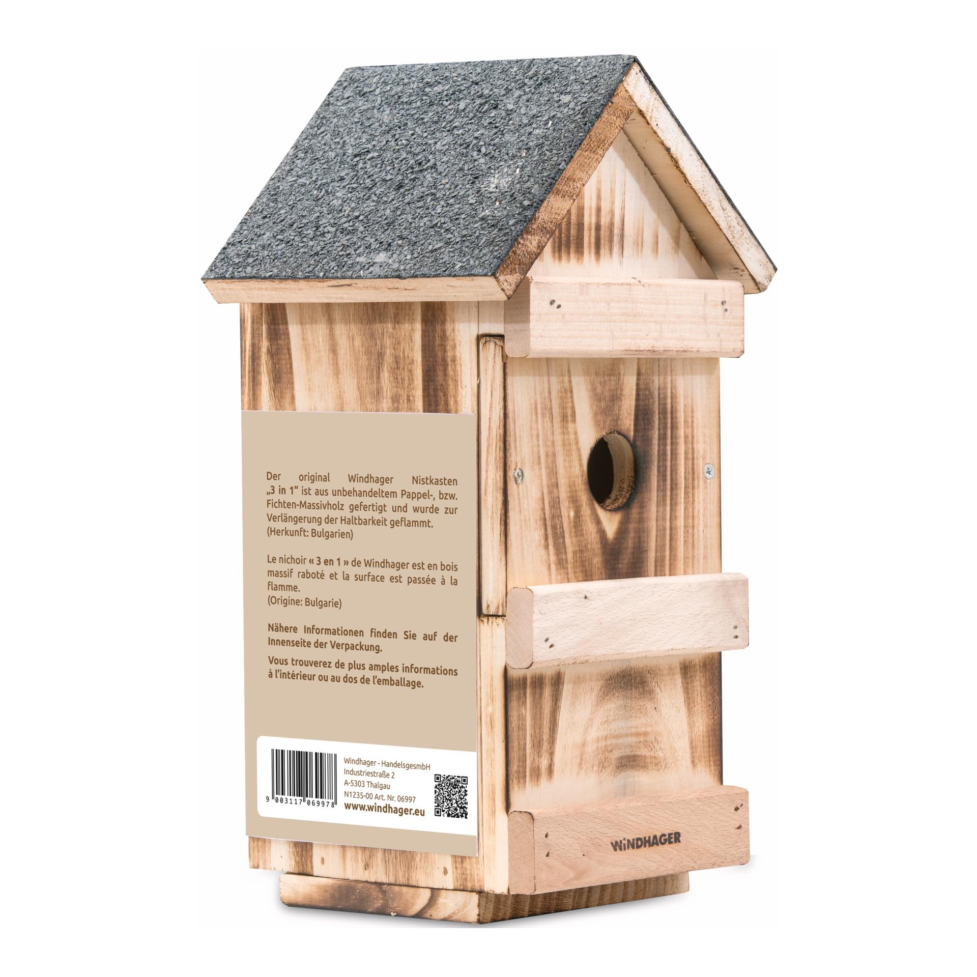 Windhager Nistkasten 3 in 1 - natur
