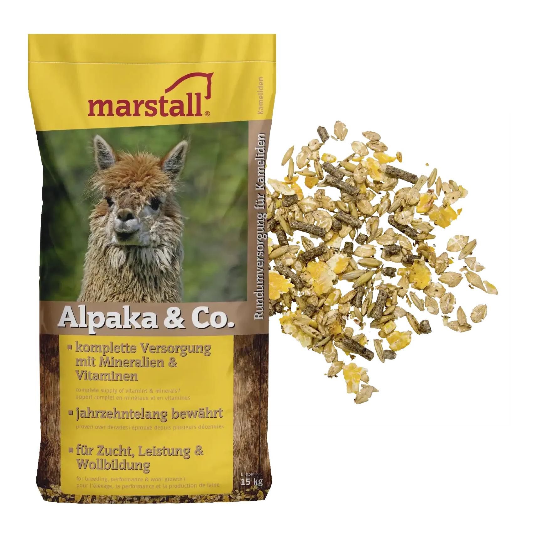 Marstall Alpaka & Co - Aliment complémentaire pour alpagas, lamas et camélidés, en granulés et flocons