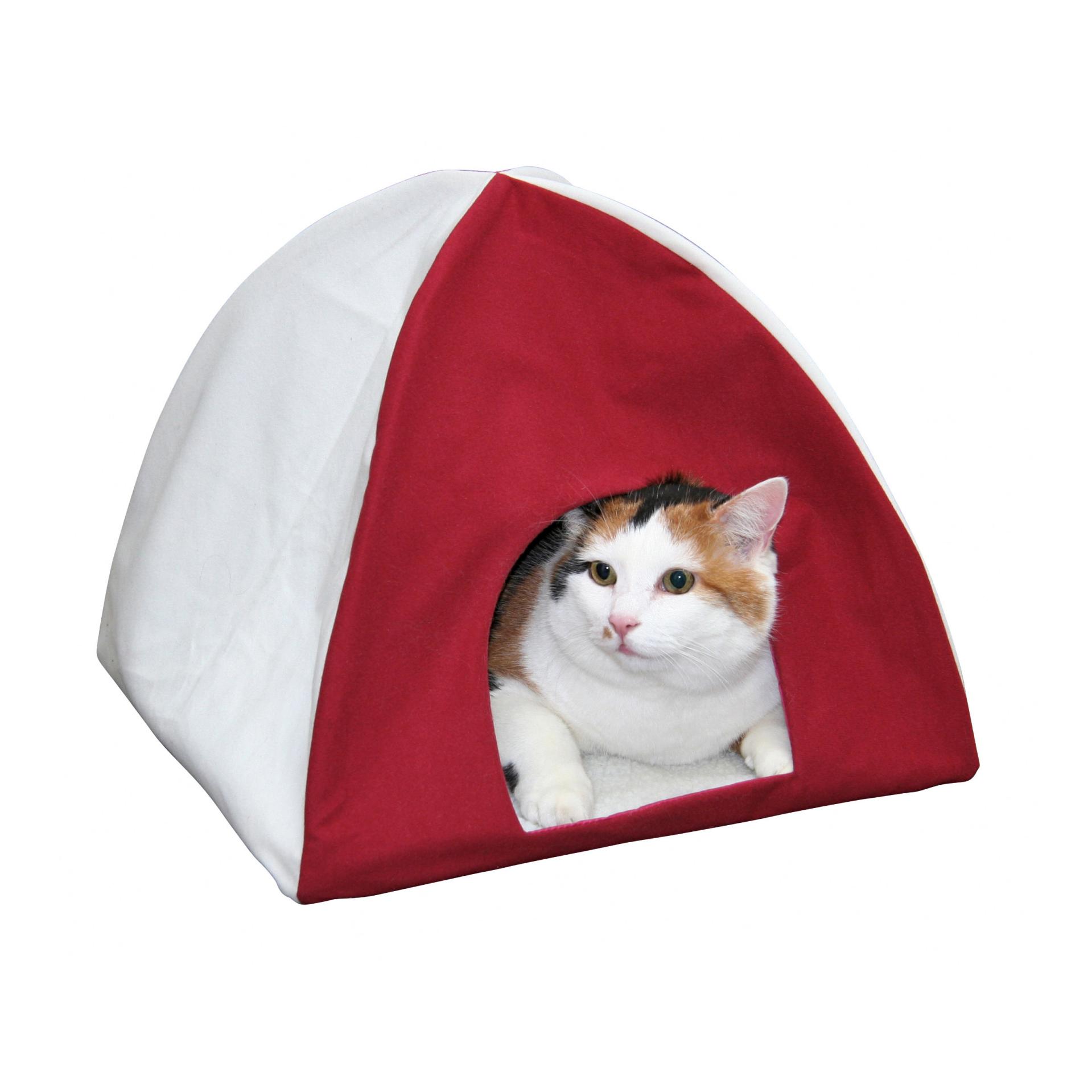 Kerbl Pet Tipi Katzenzelt Weiss/Rot