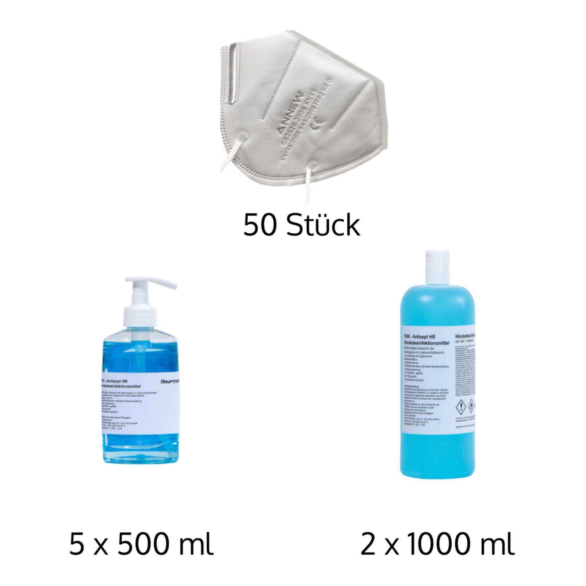 Hauptner Schutz-Set 3 - #staysafe für Unternehmen - Covid-19 Weiss-Blau