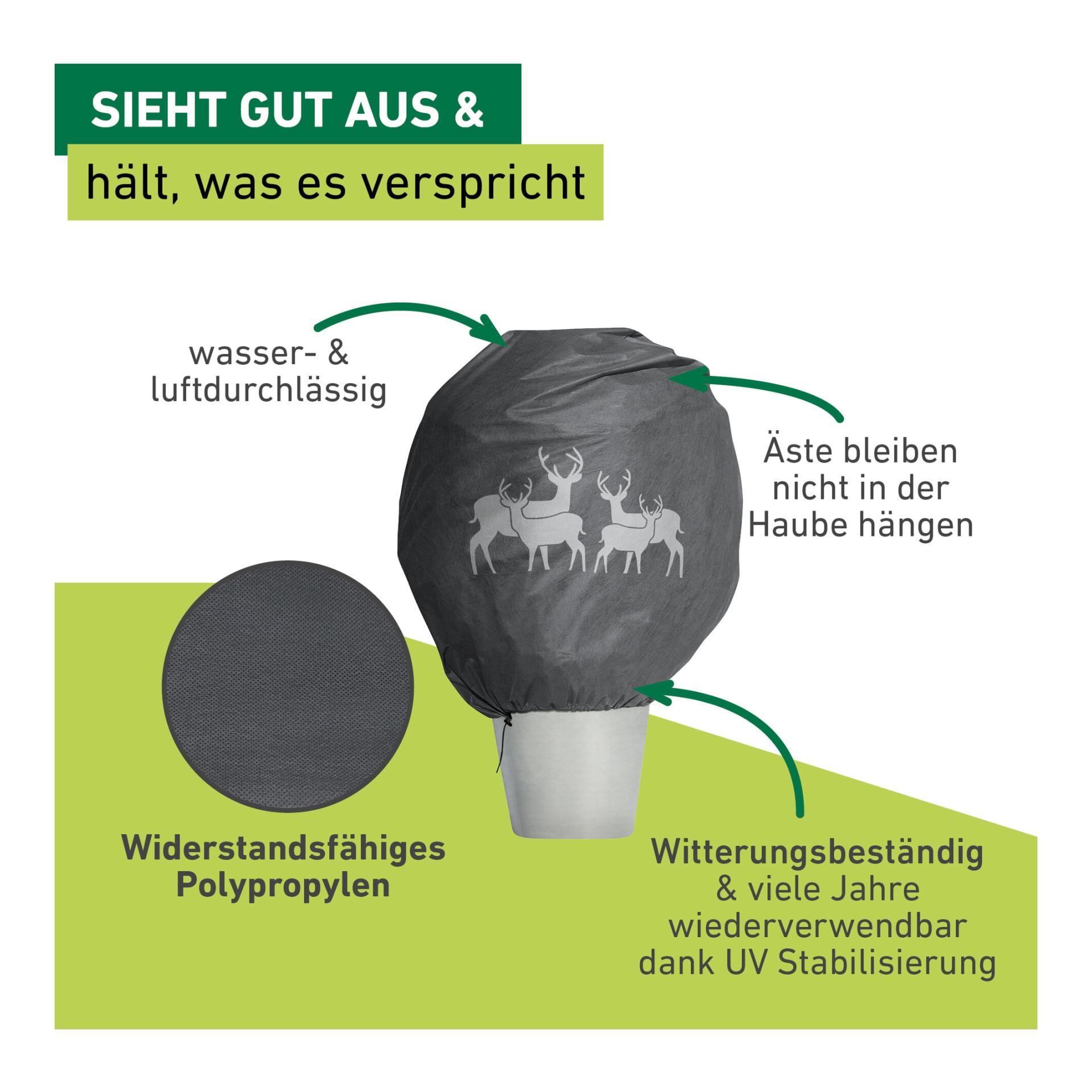 Windhager Winter-Deko-Vlieshaube PROTECT Hirsche