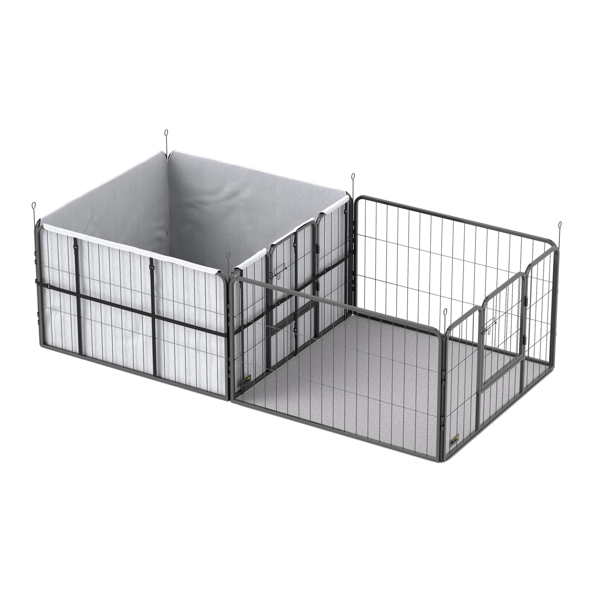 Mainer Cage de mise bas avec espace d'exercice et tapis lavable