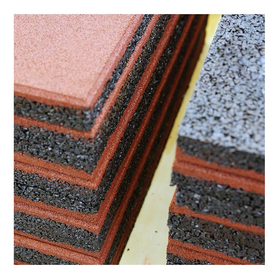 Mainer Stallmatte | Stärke: 3 cm | 50 x 50 cm | 4 Stück = 1 qm - rot