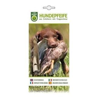 EUROHUNT Hundepfeife Hirschhorn Länge ca  8- 11 cm