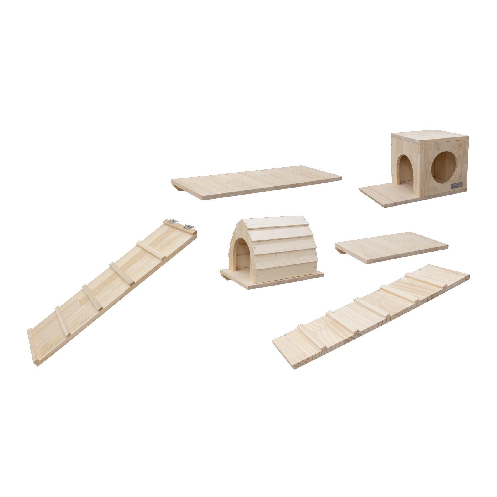 Kerbl Pet Kleintier Wand-Parkour Skywalk  6-teilig