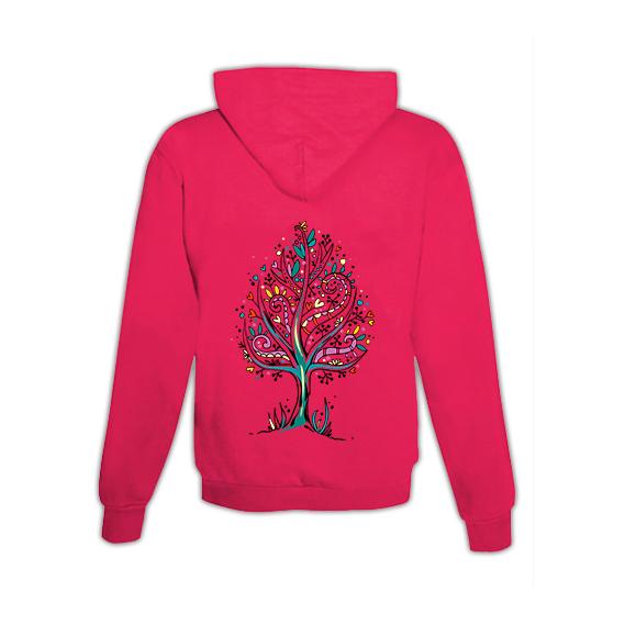 Pull à capuche Arbre coloré unisexe