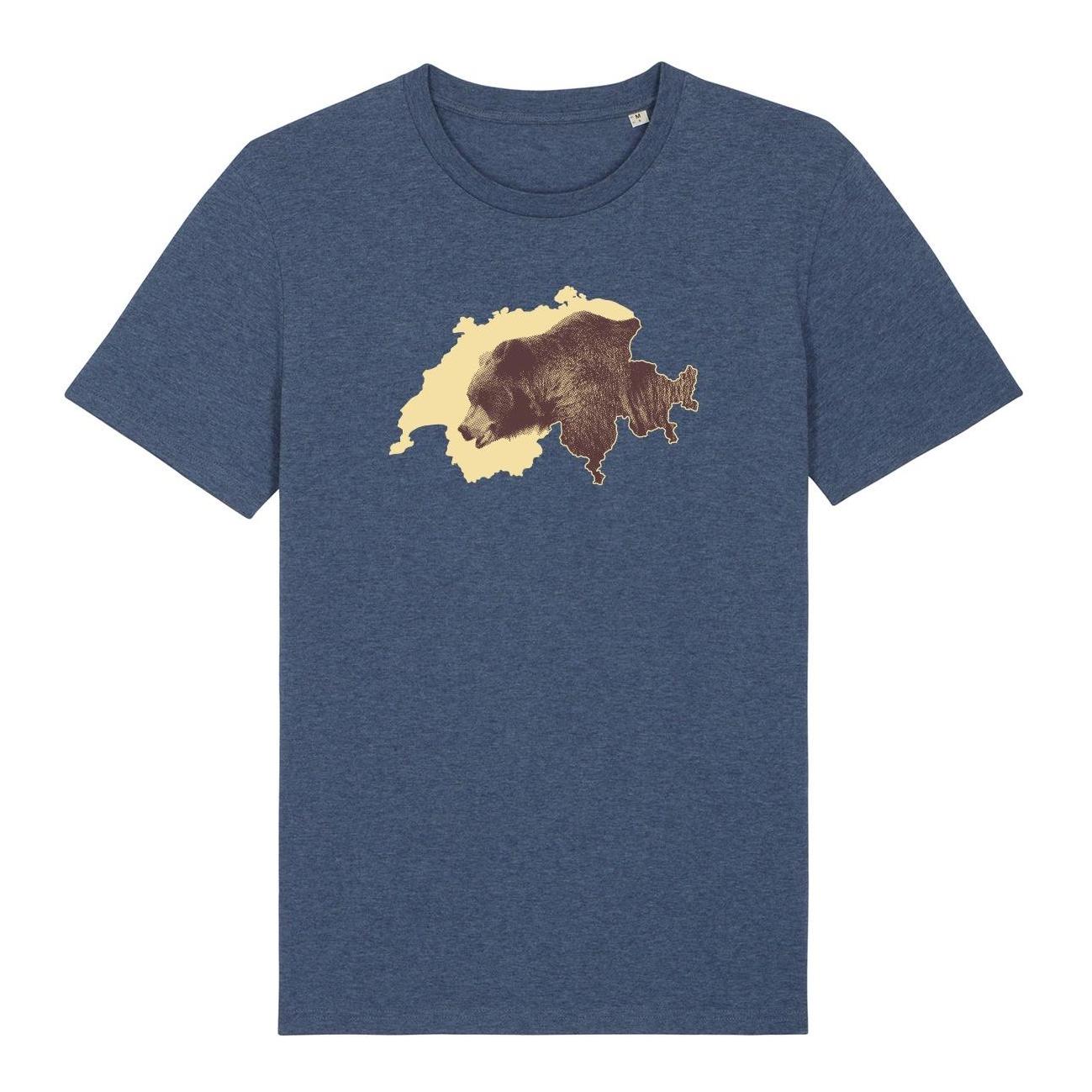 orsino Schweizer Bär Unisex T-Shirt - dark heather blue