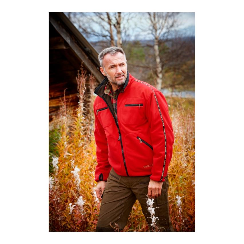Härkila Kamko Fleecejacke wendbar - Brown/Red