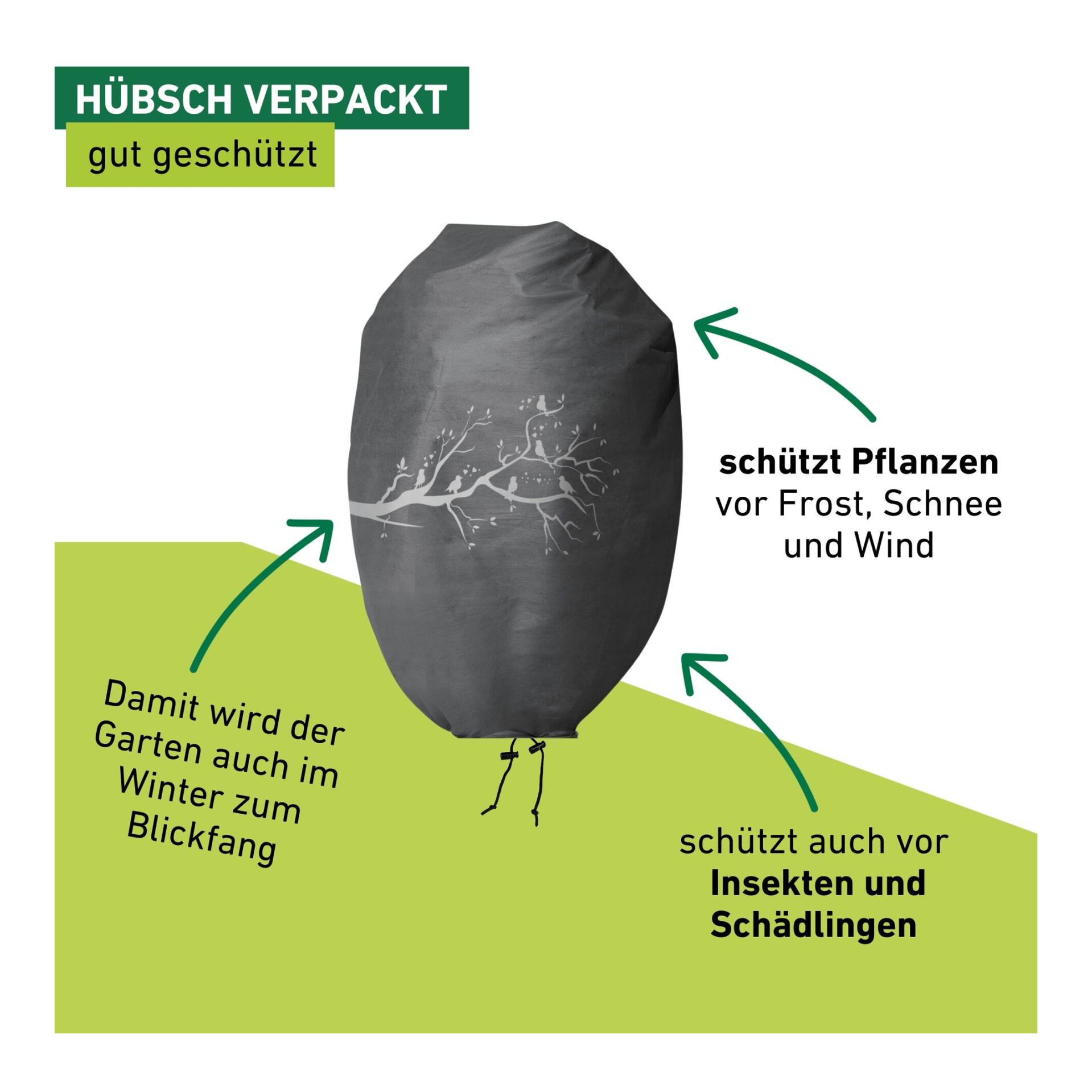 Windhager Winter-Deko-Vlieshaube PROTECT Vögel