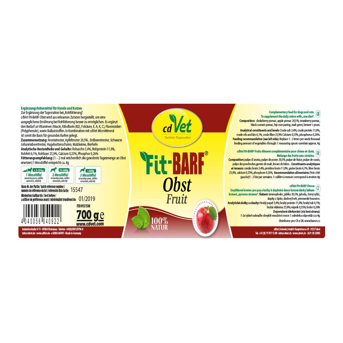 cdVet Fit-BARF Obst
