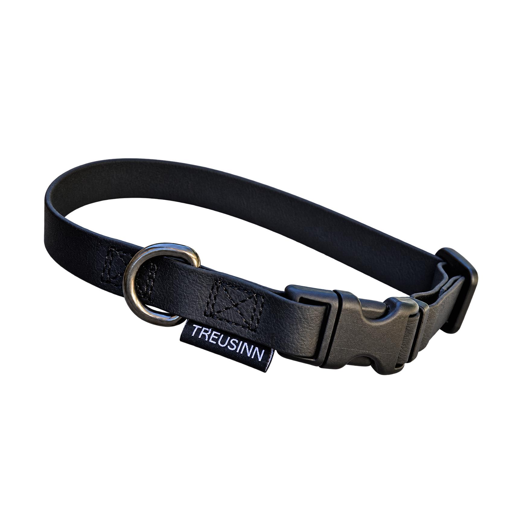 Treusinn. Hundehalsband verstellbar Biothane STAY - schwarz