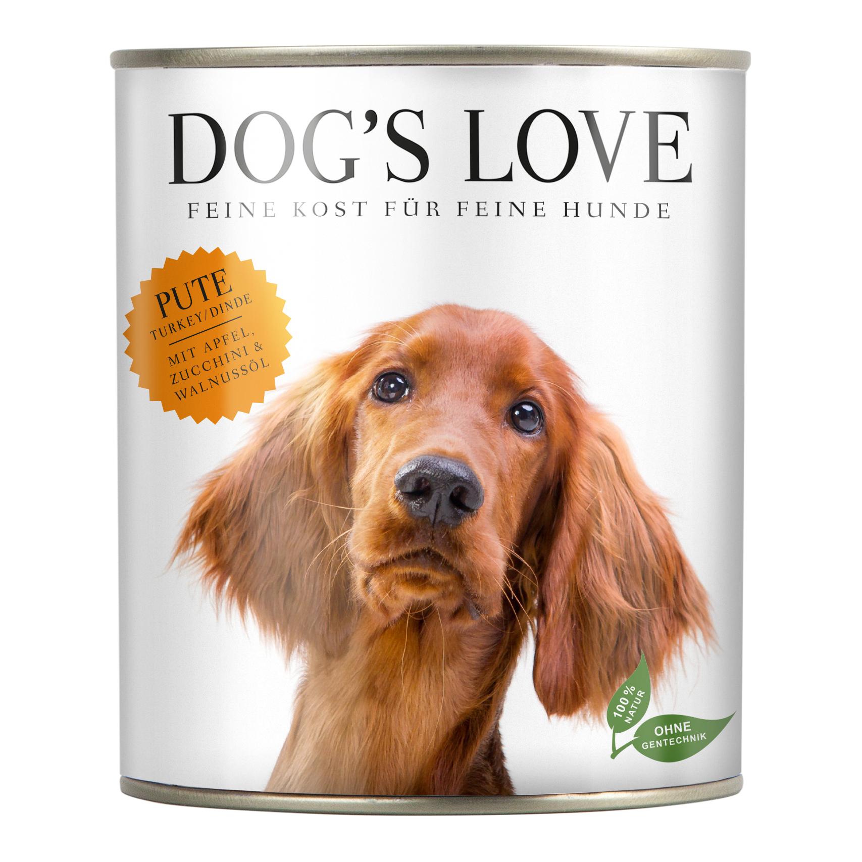 Dog's Love Nassfutter Menü Classic Pute mit Apfel, Zucchini und Walnussöl