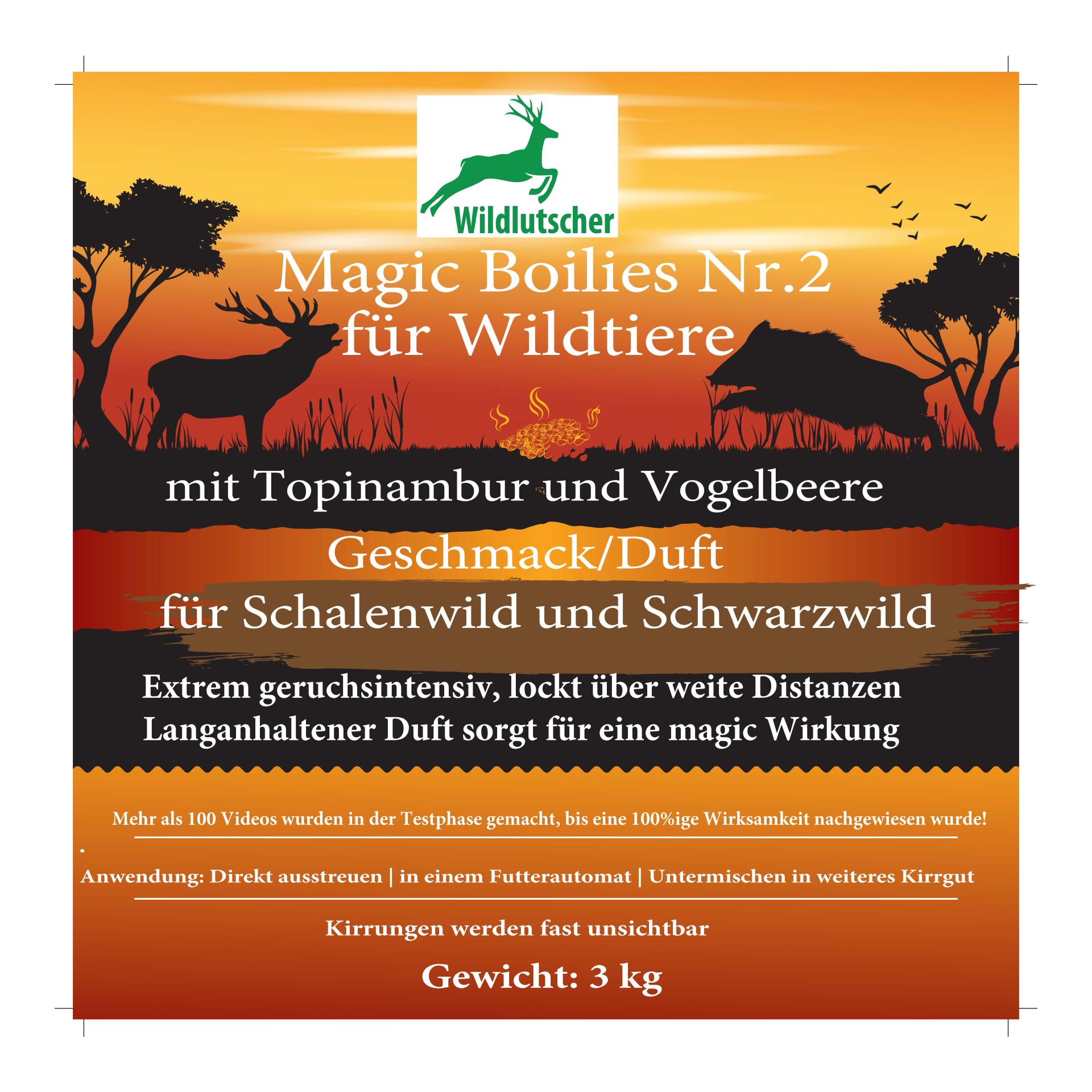 Wildlutscher Magic Boilies Nr. 2 Topinambur/Vogelbeere