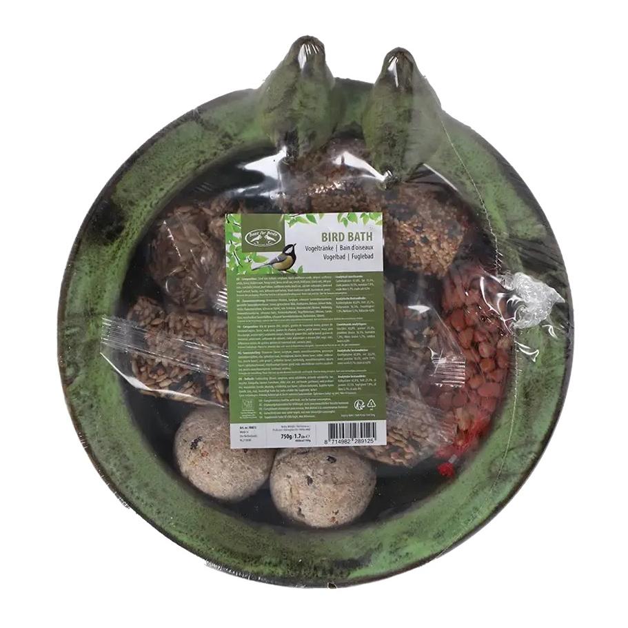Esschert Vogeltränke rund + Futter sort
