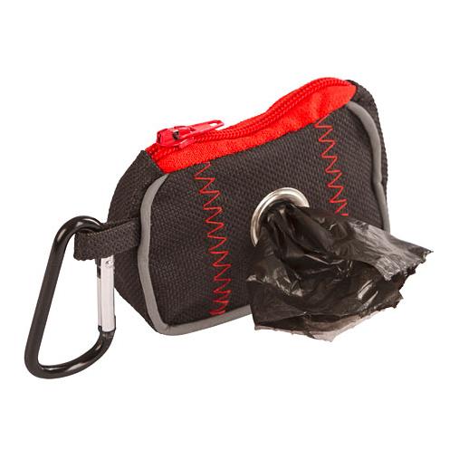 Kerbl Pet Kotbeutelspender Nylon 8x5x4 cm - schwarz/rot