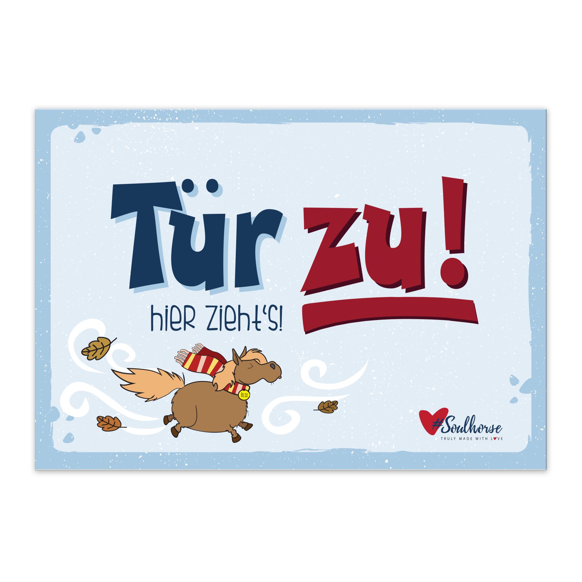 Soulhorse “Tür zu” Stallschild Glacier-deepsea