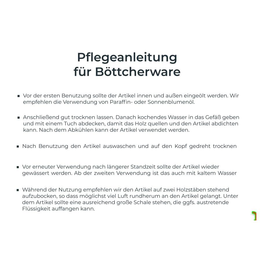 Hauptner Bottich trichterförmig aus Holz