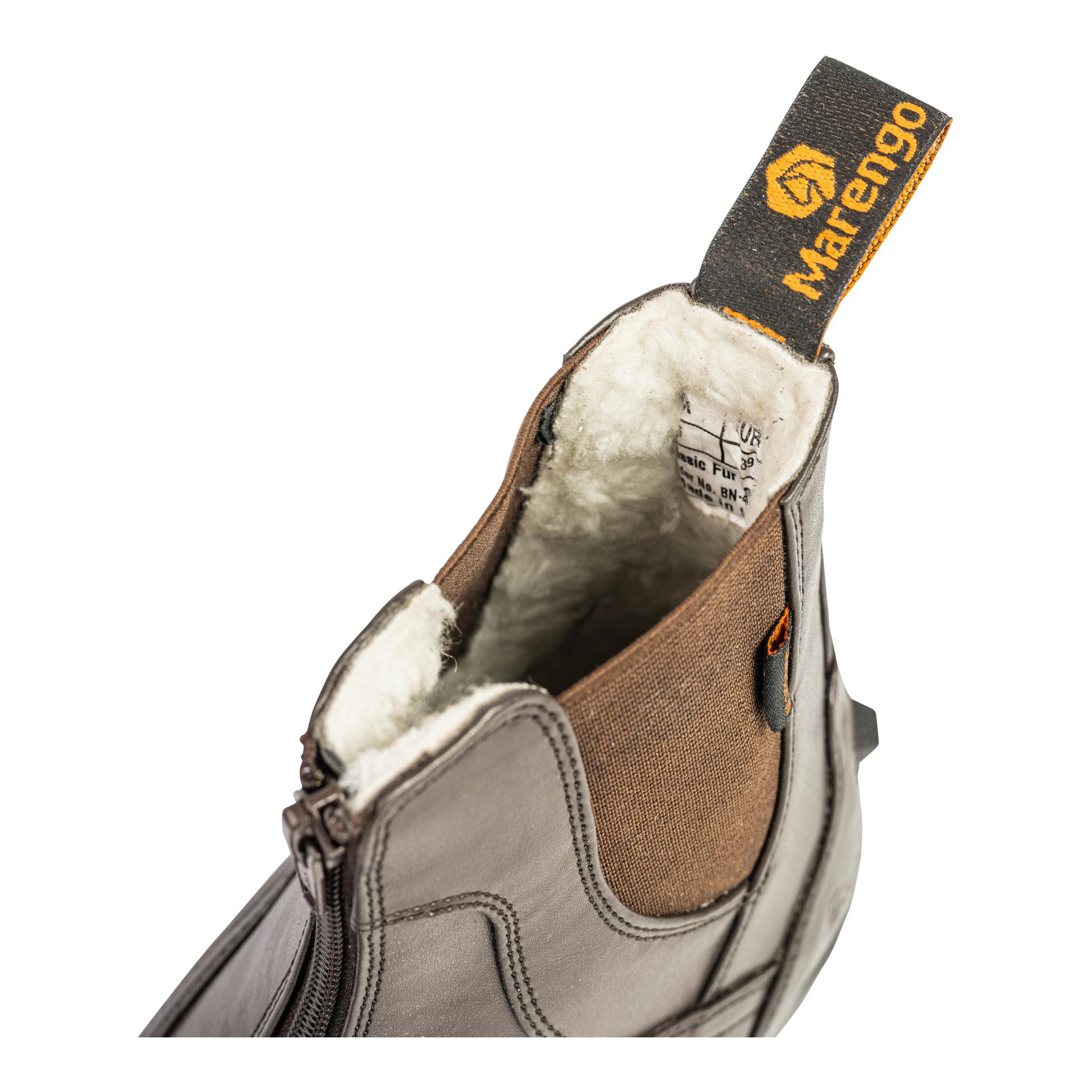 Marengo Reitstiefelette Frontzip Winter Kunstleder