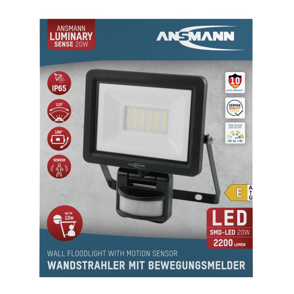 Ansmann Luminary Wandstrahler 20 W mit Bewegunsmelder