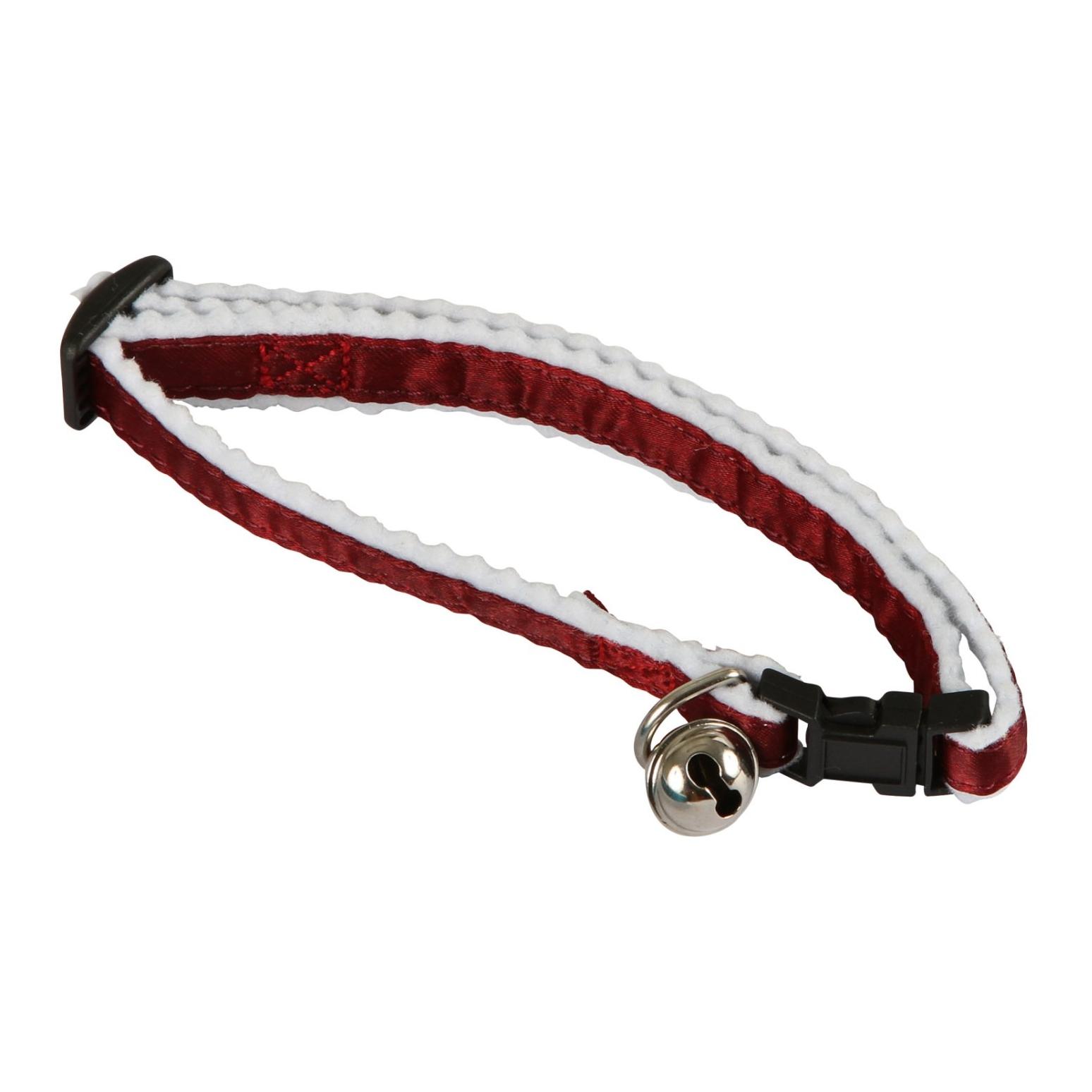 Kerbl Pet Katzenhalsband reflektierend rot /weiss