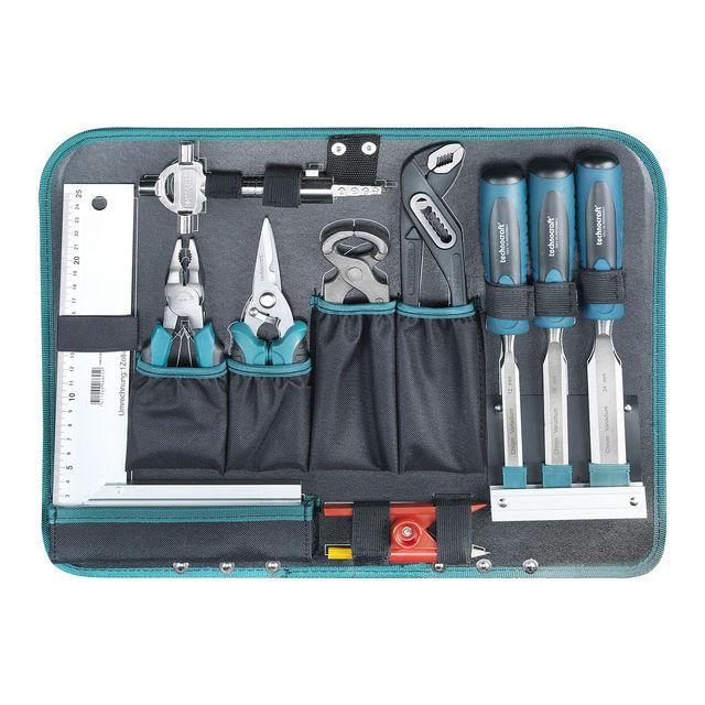 technocraft Coffret à outils en ABS "PRO CHROME WOOD", 116 pcs.