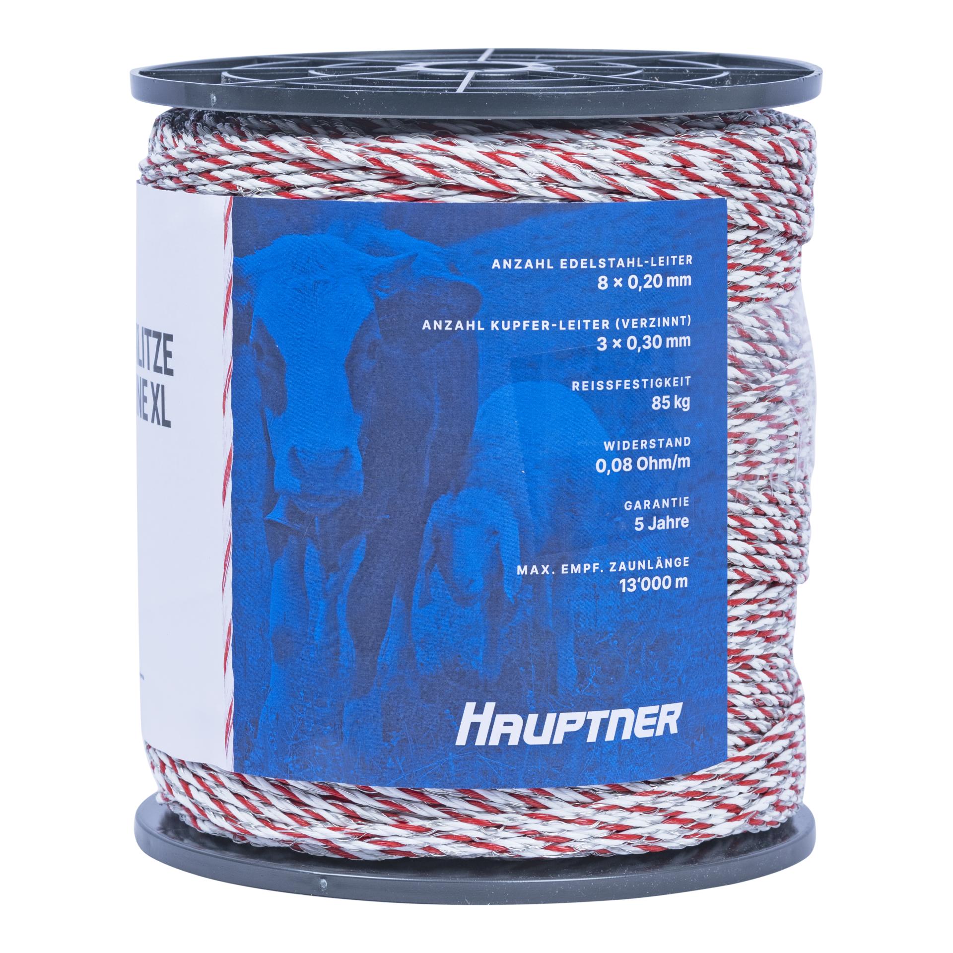 Hauptner Weidezaunlitze PremiumLine XL Weiss/Rot