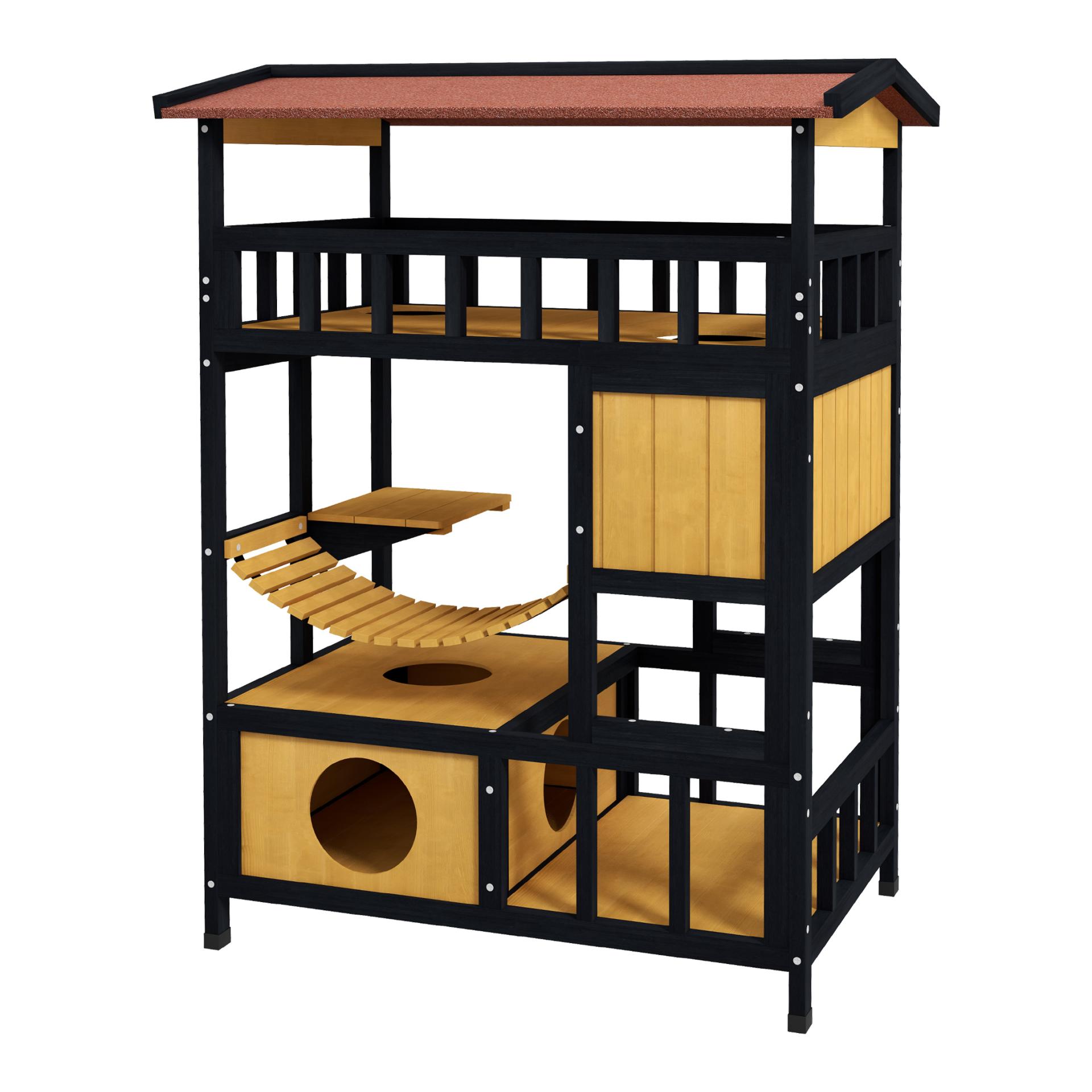 Mainer Katzenhaus aus Holz