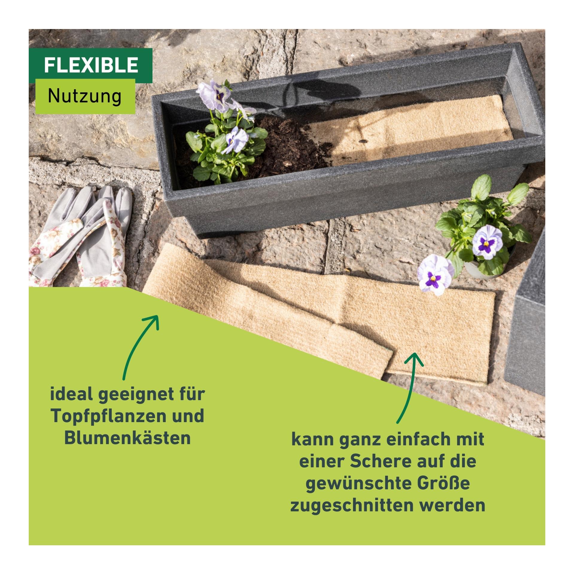 Windhager Biologischer Wasserspeichermatte für Blumenkisten