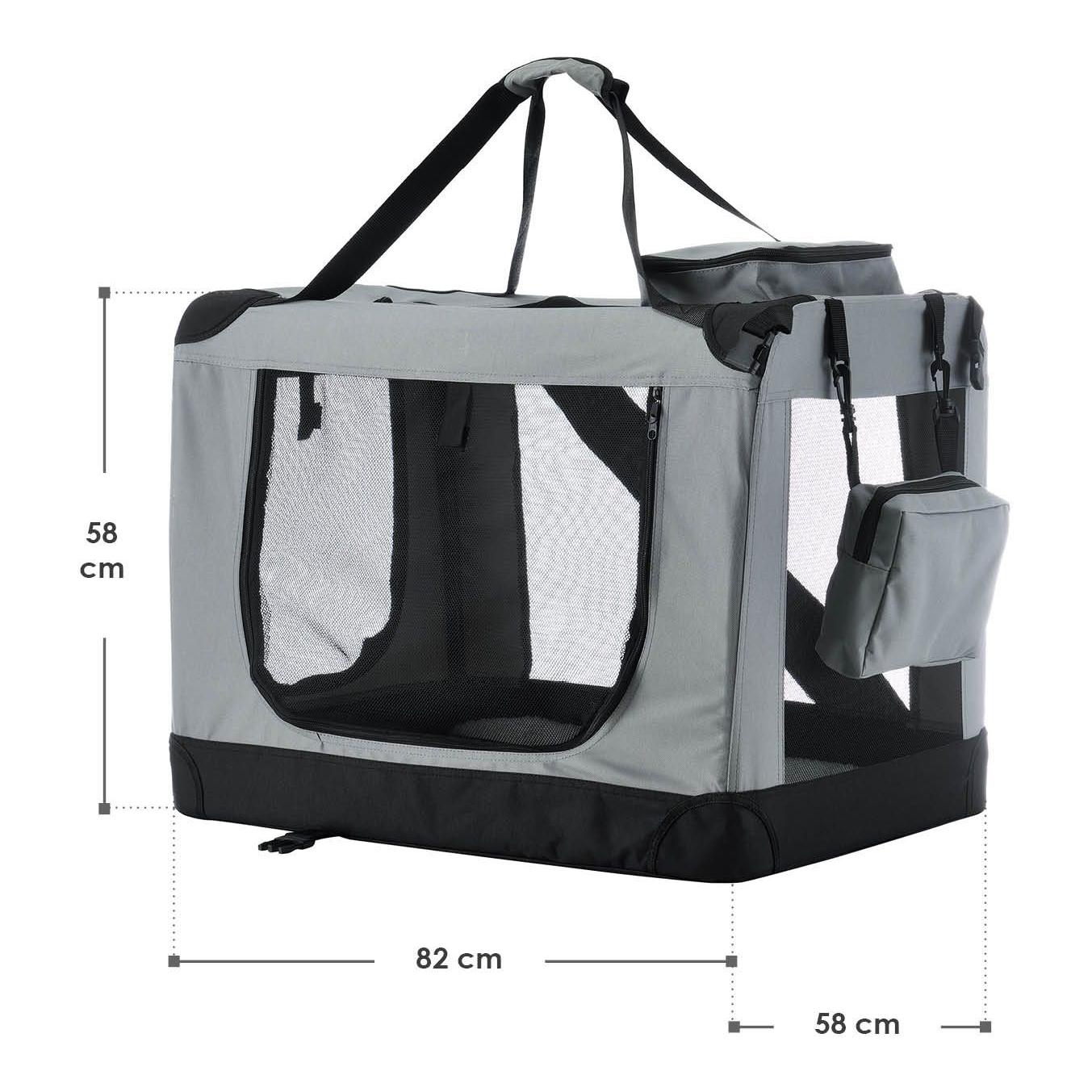 Hauptner Caisse de transport pour chiens (pliable) - gris foncé