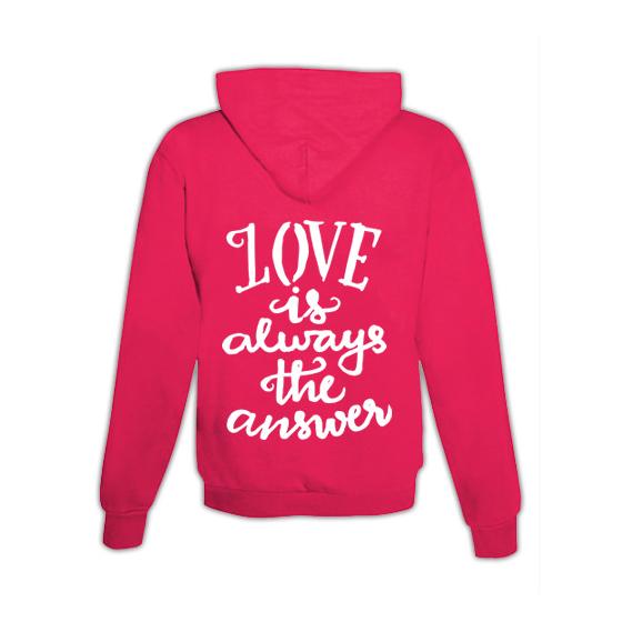 Hoodie mit Zipper Love is the answer Unisex