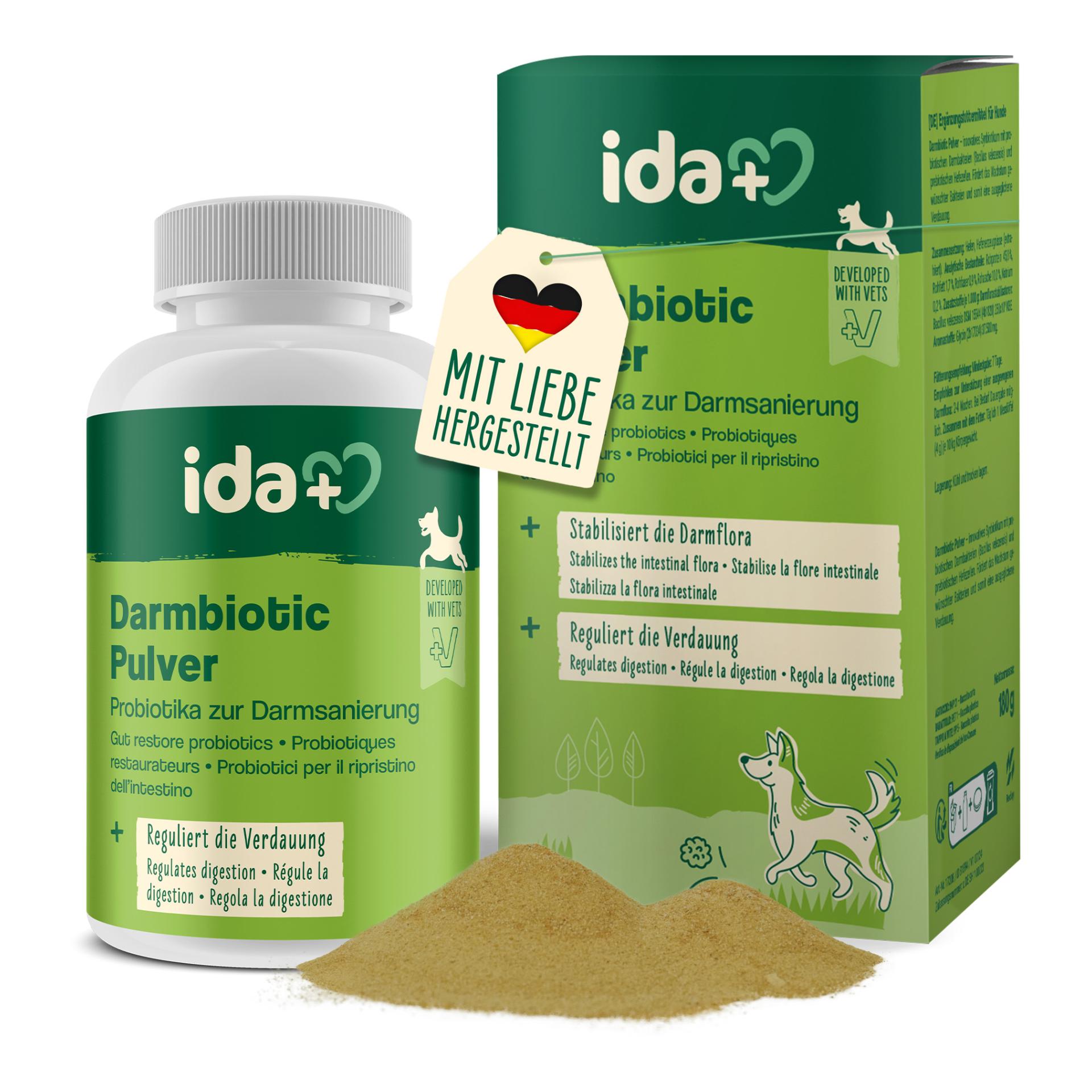 IdaPlus Darmbiotic Pulver - Probiotika zur Darmsanierung für den Hund
