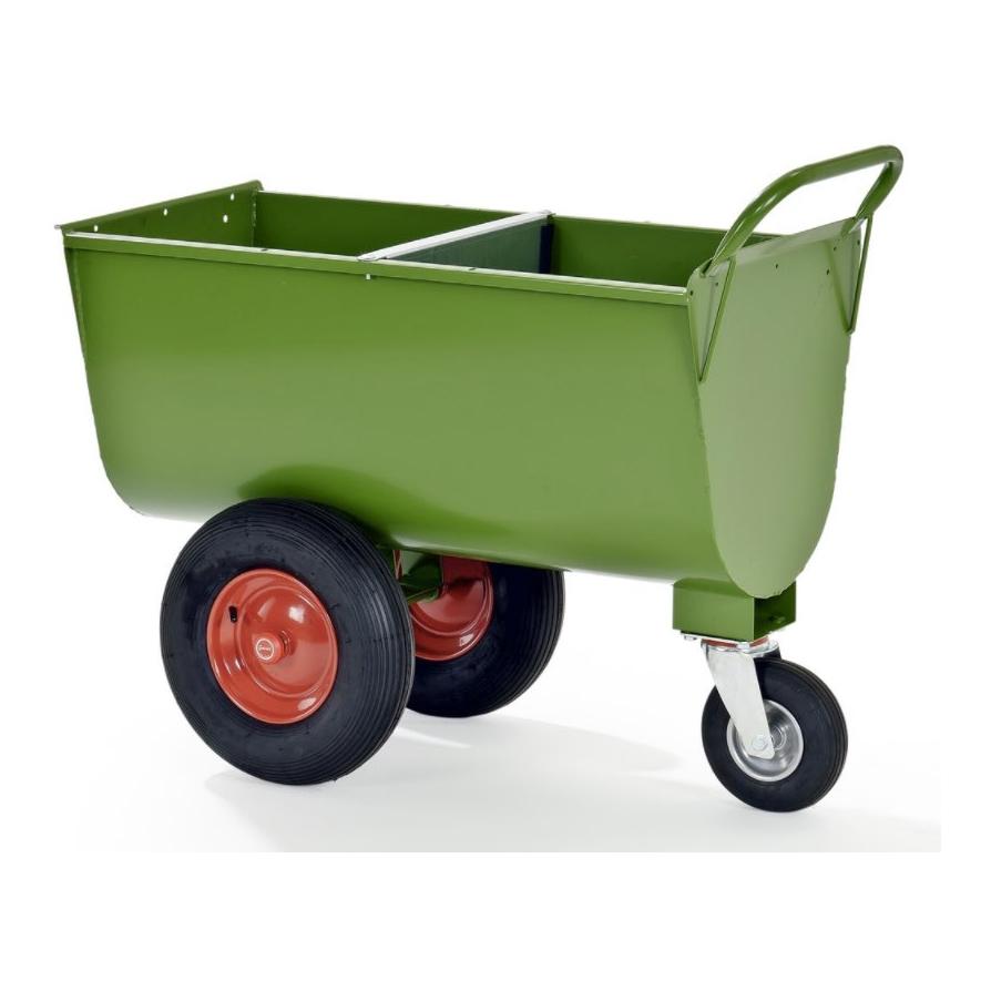Growi Futterwagen Typ 180 Liter mit Trennwand Grün