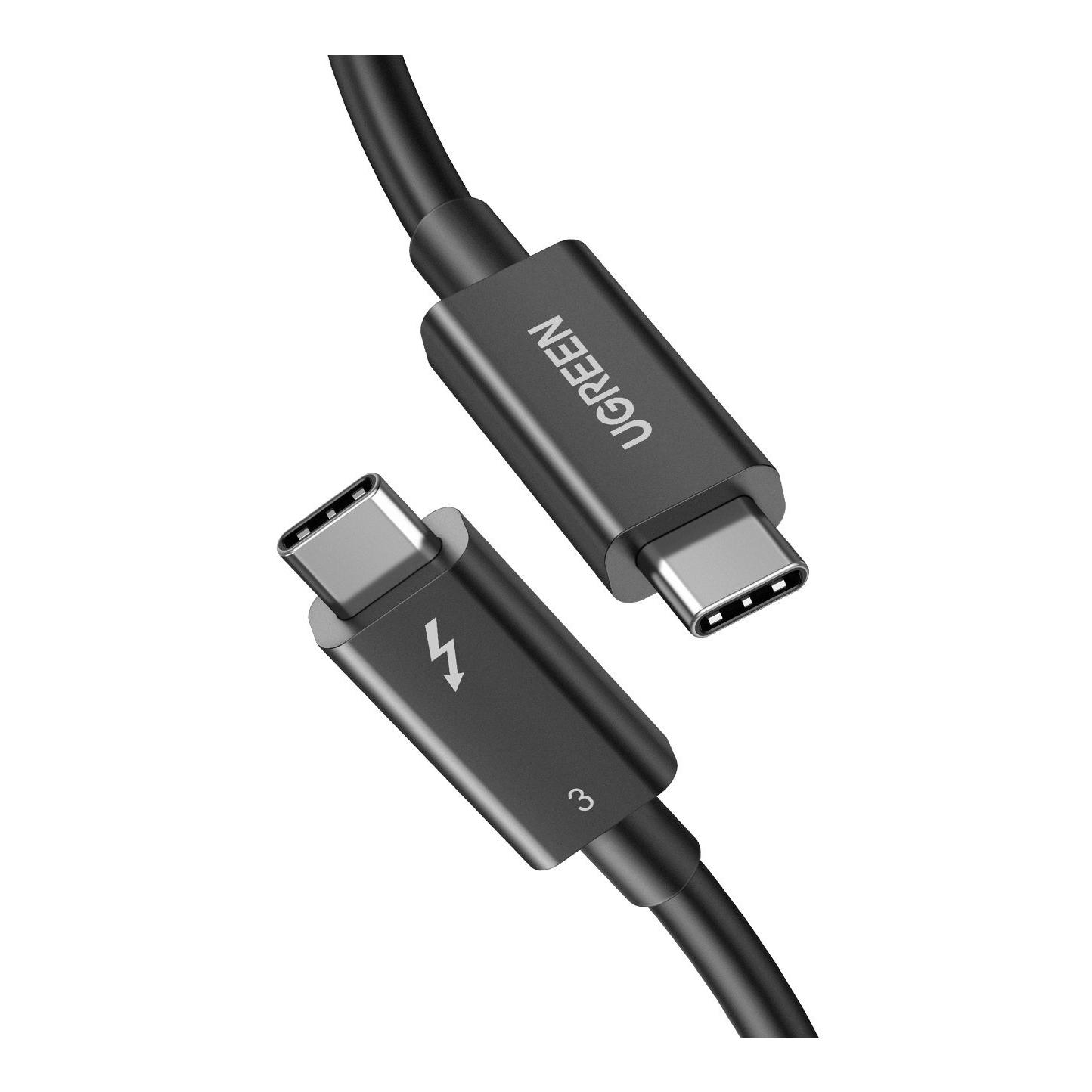 Thunderbolt 3 USB-C Kabel (40 Gbps, 100 Watt, 5A) - Schwarz