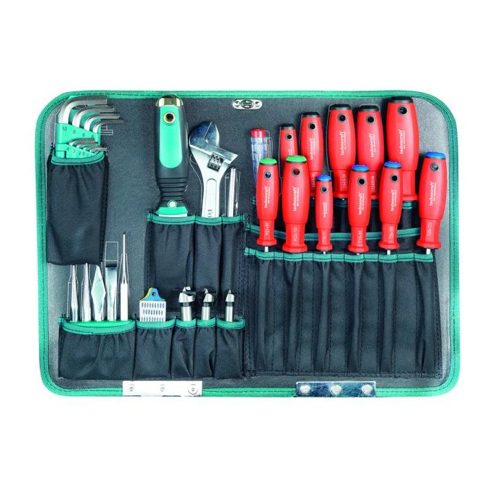 technocraft Coffret à outils en ABS "PRO CHROME WOOD", 116 pcs.