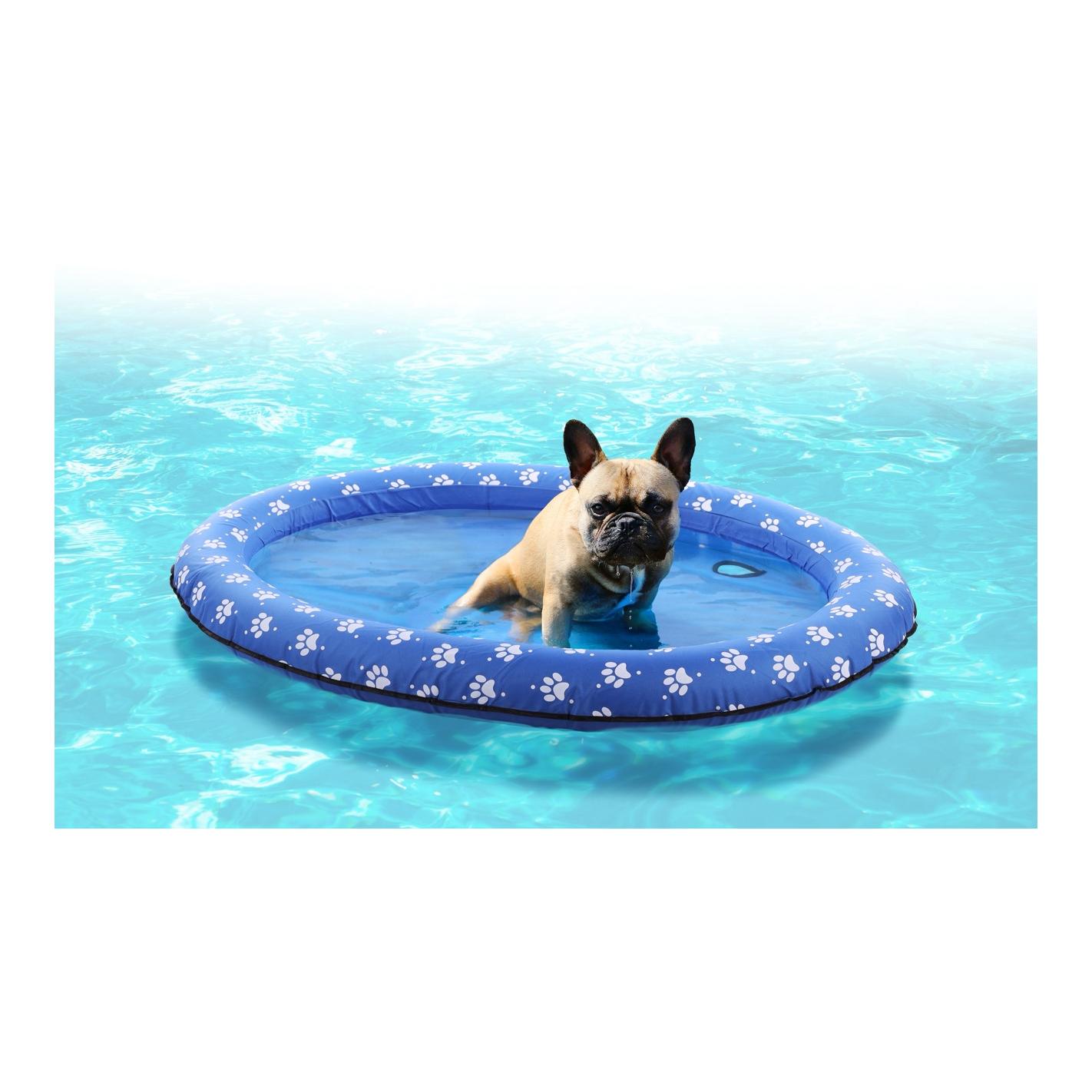 FLAMINGO Luftbett Floss oval - Aufblasbares Schwimmbett für Hunde