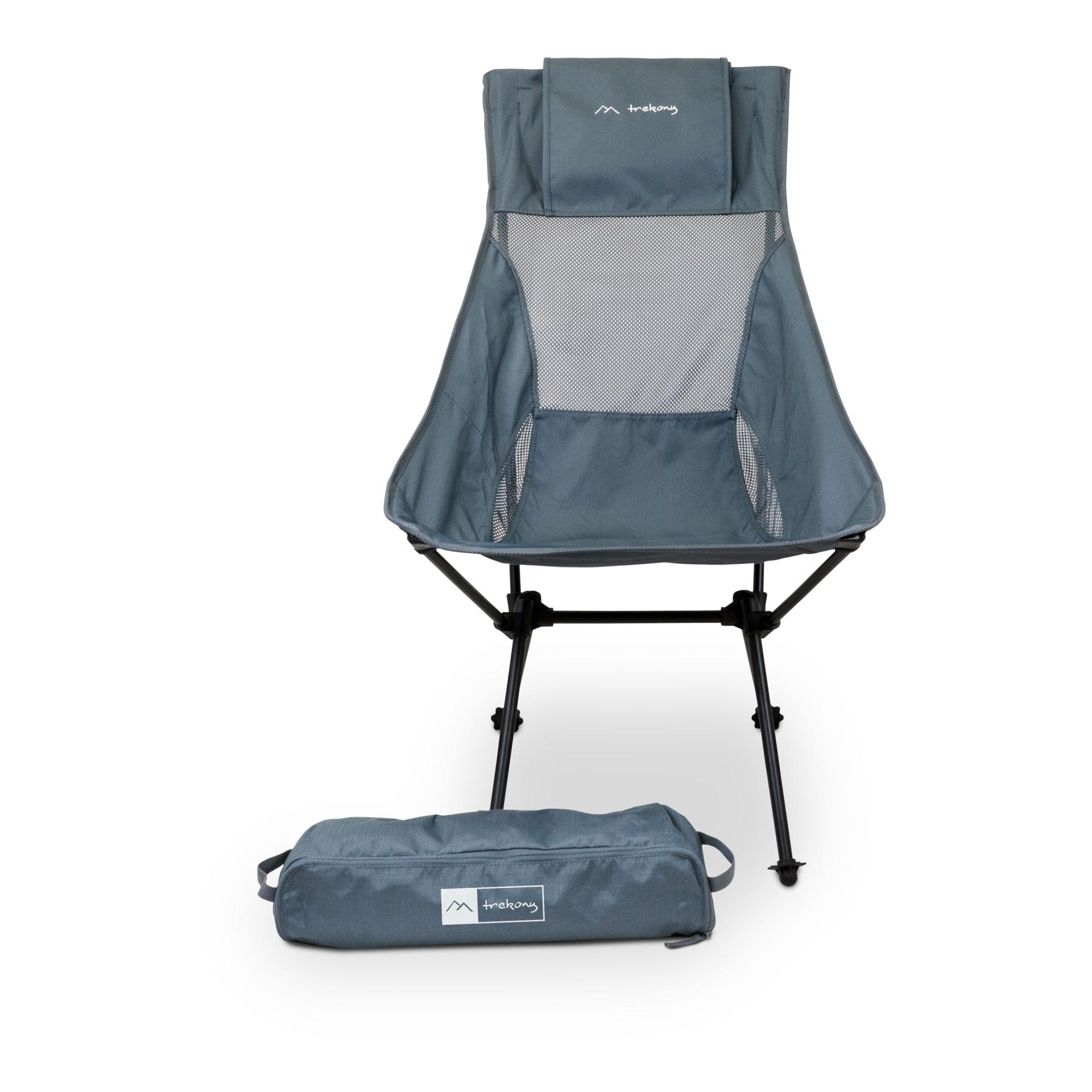 Trekony Campingstuhl Hoch Anthrazit