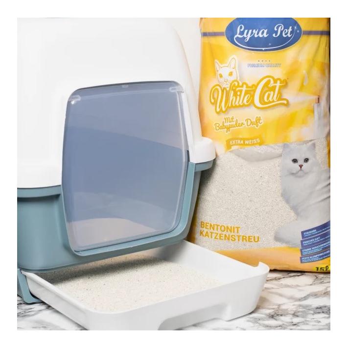 Lyra Pet White Cat Katzenstreu mit Babypuderduft 2x 15 Liter