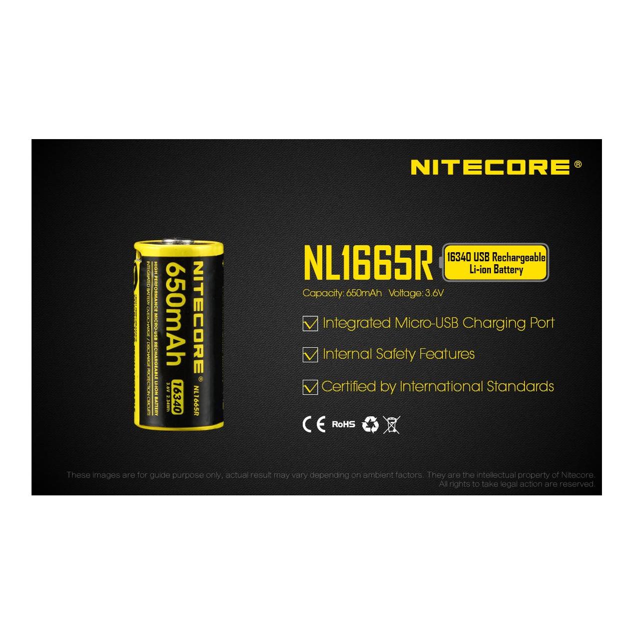 16340 USB Akk 650mAh NL1665R