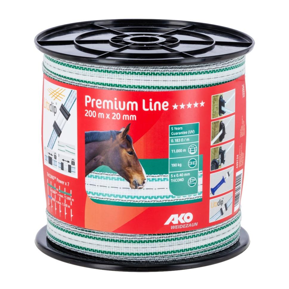 AKO Ruban de clôture pour pâturage Premium Plus
