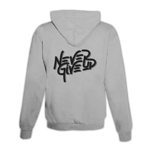 Pull à capuche « Never give up » unisexe