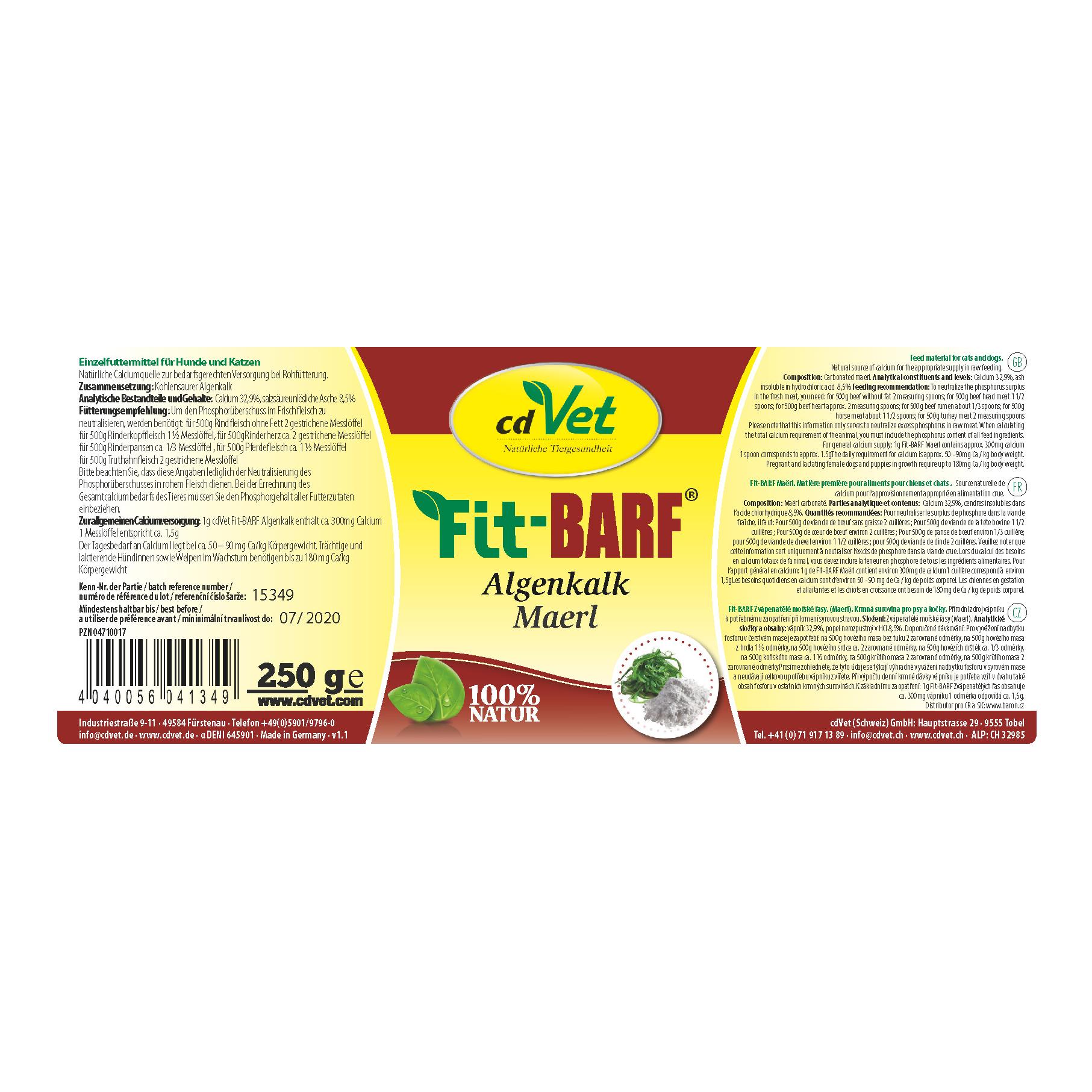 cdVet Fit-BARF Calcaire d'algues
