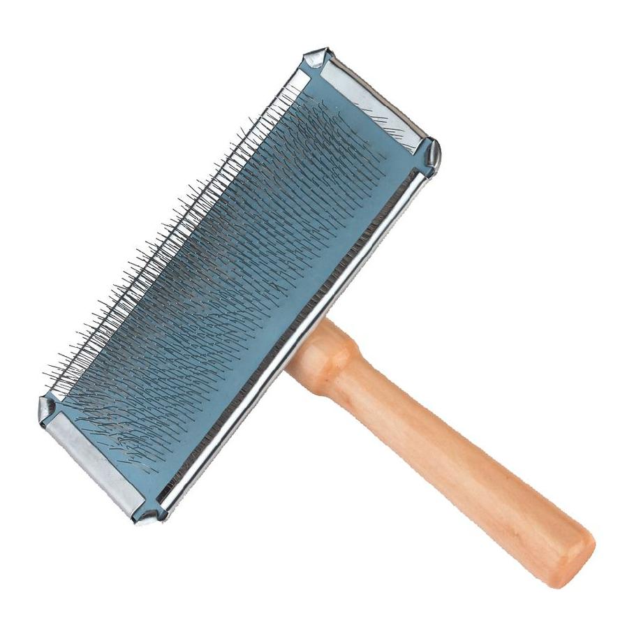 Kerbl Pet Softzupfbürste gross mit Holzgriff Beige / Nude