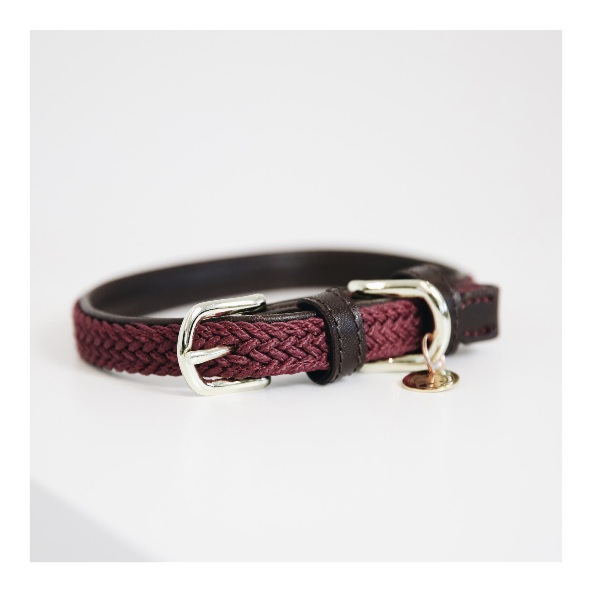 Kentucky Dogwear Hundehalsband Nylon geflochten - bordeaux