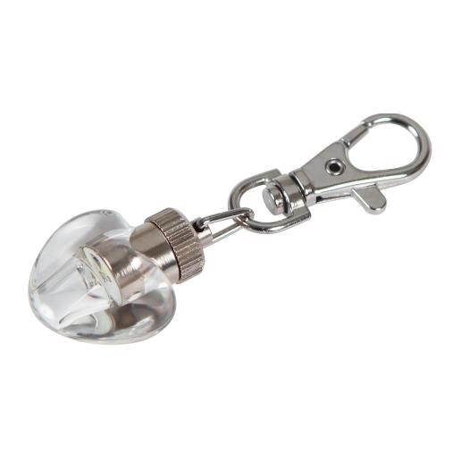 Kerbl Pet Maxi Safe Herz-Leuchtanhänger LED, klar, 3 x 2,5 cm Silber