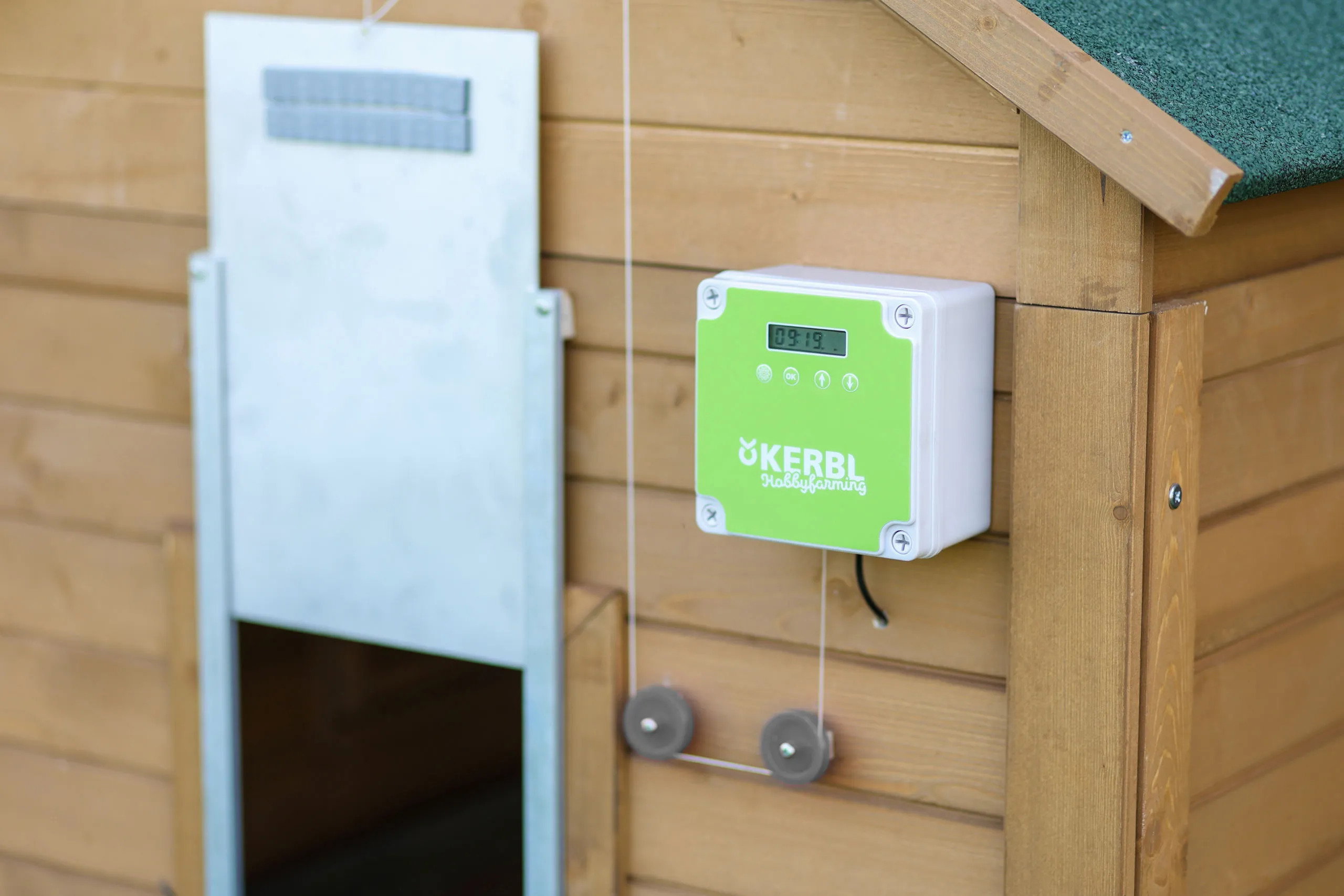 Kerbl Hobbyfarming Porte automatique pour poulailler - Commande pour trappe de poulailler