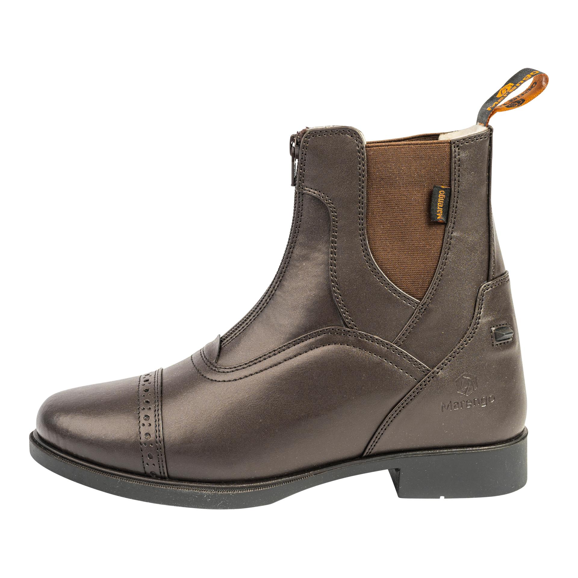 Marengo Reitstiefelette Frontzip Winter Kunstleder