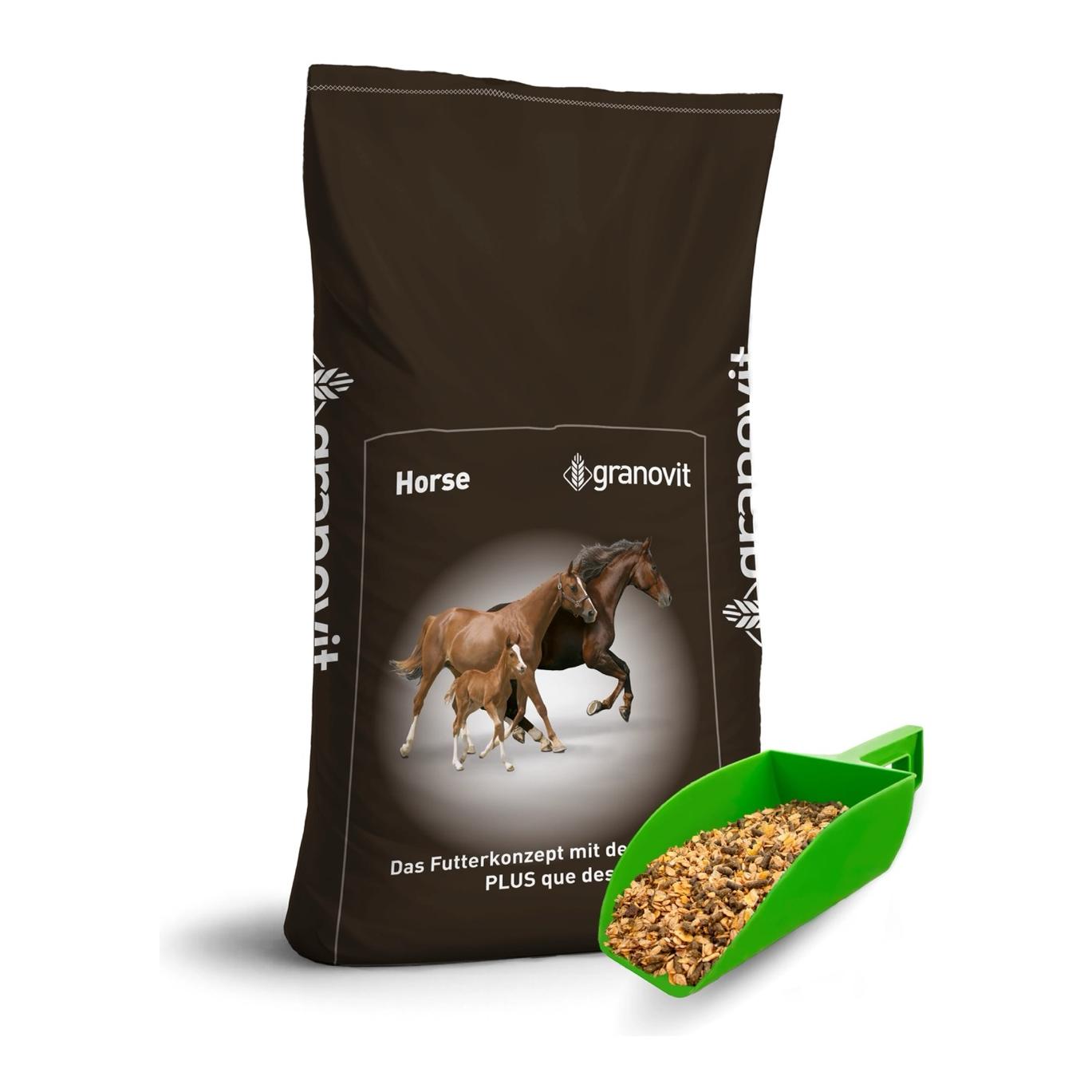 granovit Cavallo Corn-Mix avec avoine – Aliment pour chevaux de sport & de loisir, granulés et flocons