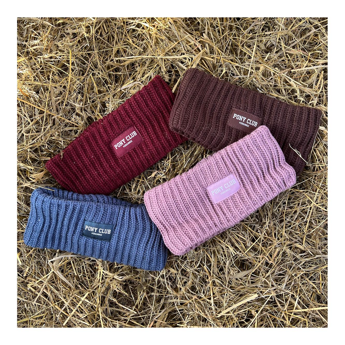 Bandeau "Pony Club" tricoté &amp; doublé