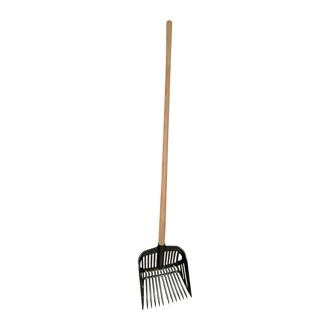 Kerbl Streugabel mit Holzstiel Schwarz