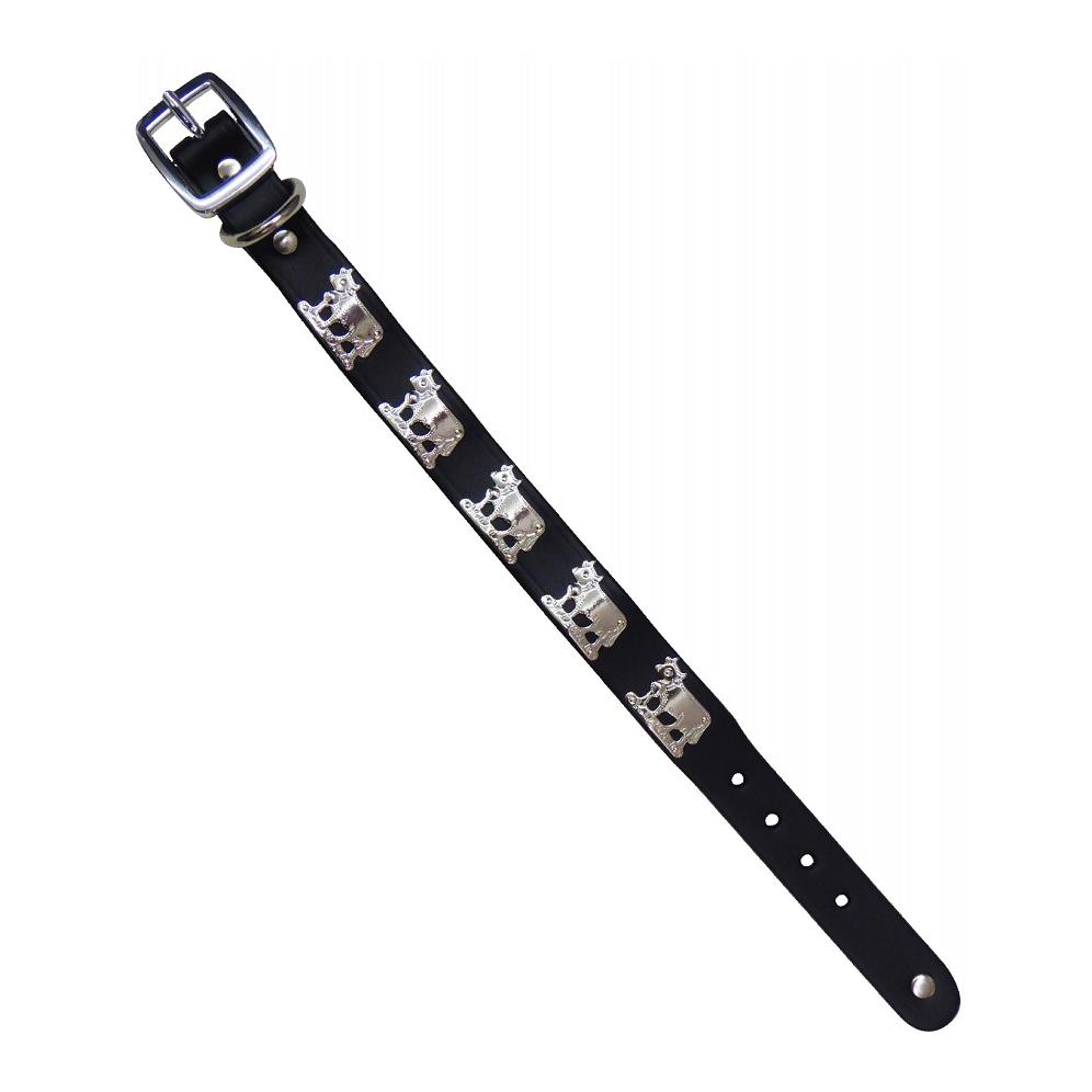 Hundehalsband schmal - schwarz/silber